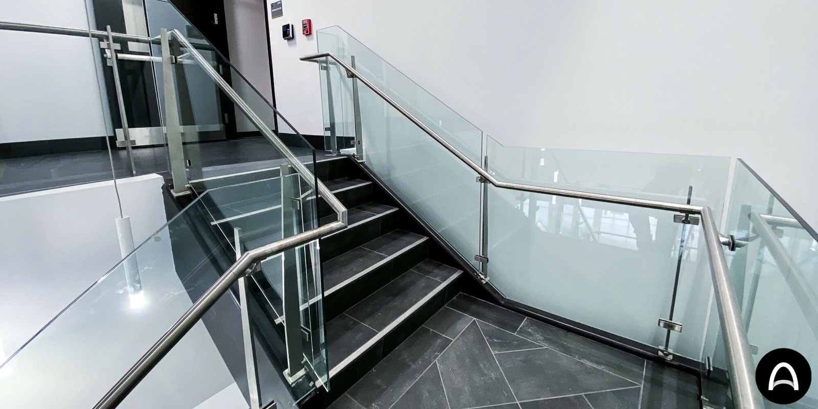 UCF glass railing detail view